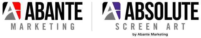 Abante Marketing and Absolute Screen Art Combo Logo